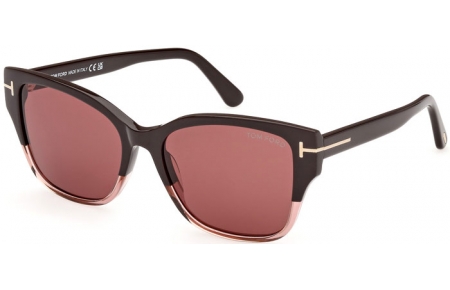 Gafas de Sol - Tom Ford - ELSA FT1108 - 48Z  SHINY DARK BROWN // DARK VIOLET MIRROR