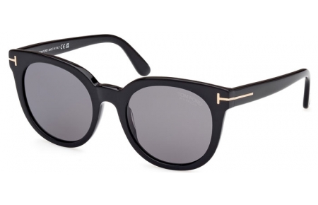 Gafas de Sol - Tom Ford - MOIRA FT1109 - 01D  SHINY BLACK // GREY POLARIZED