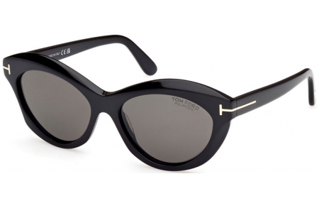 Gafas de Sol - Tom Ford - TONI FT1111 - 01D  SHINY BLACK // GREY POLARIZED