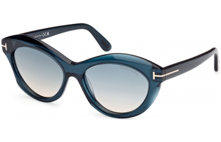 Gafas de Sol - Tom Ford - TONI FT1111 - 92P  SHINY BLUE // LIGHT GREEN GRADIENT