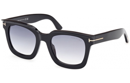 Gafas de Sol - Tom Ford - LEIGH-02 FT1115 - 01B  SHINY BLACK // GREY GRADIENT