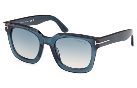 Gafas de Sol - Tom Ford - LEIGH-02 FT1115 - 92P  SHINY BLUE // GREEN GRADIENT