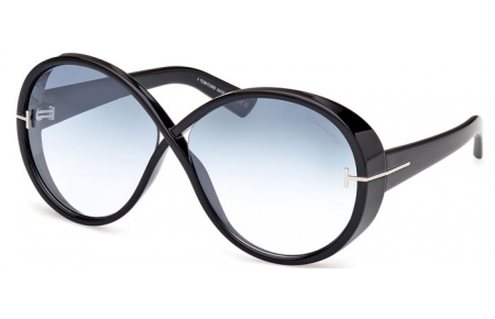 Gafas de Sol - Tom Ford - EDIE-02 FT1116 - 01X  SHINY BLACK // LIGHT GREY GRADIENT