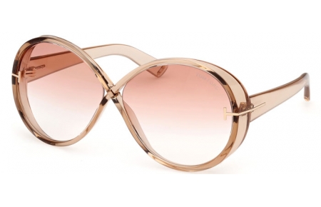 Gafas de Sol - Tom Ford - EDIE-02 FT1116 - 45T  SHINY LIGHT BROWN // LIGHT BORDEAUX GRADIENT