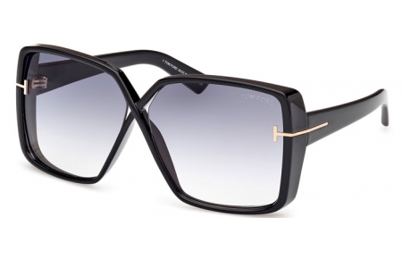 Gafas de Sol - Tom Ford - YVONNE FT1117 - 01B  SHINY BLACK // GREY GRADIENT