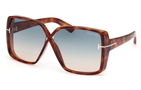 Gafas de Sol - Tom Ford - YVONNE FT1117 - 53P  DARK HAVANA // GREEN GRADIENT