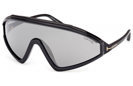 Gafas de Sol - Tom Ford - LORNA FT1121 - 01C  SHINY BLACK // GREY MIRROR