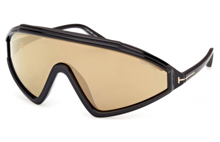 Gafas de Sol - Tom Ford - LORNA FT1121 - 01G  SHINY BLACK // BROWN MIRROR