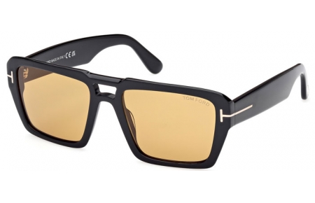 Gafas de Sol - Tom Ford - REDFORD FT1153 - 01E  SHINY BLACK // LIGHT BROWN