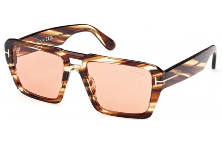 Gafas de Sol - Tom Ford - REDFORD FT1153 - 55E  STRIPED BROWN // LIGHT BROWN PHOTOCHROMATIC