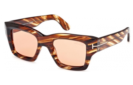 Sunglasses - Tom Ford - ILIAS FT1154 - 55E  STRIPED BROWN // LIGHT BROWN PHOTOCHROMATIC