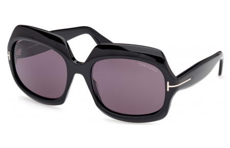 Gafas de Sol - Tom Ford - REN FT1155 - 01A  SHINY BLACK // GREY