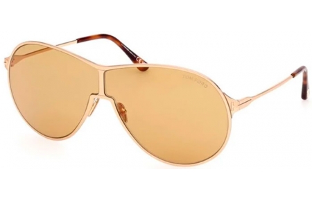 Gafas de Sol - Tom Ford - GAIA FT1174 - 30E  SHINY DARK GOLD // LIGHT BROWN