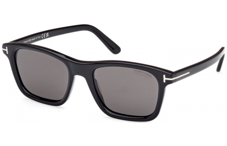 Gafas de Sol - Tom Ford - BARRON FT1179 - 01D  SHINY BLACK // GREY POLARIZED