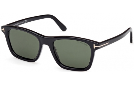 Gafas de Sol - Tom Ford - BARRON FT1179 - 01N  SHINY BLACK // GREEN