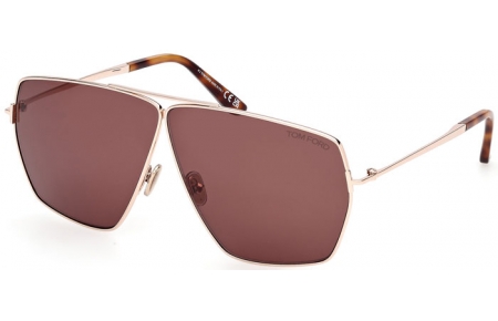 Gafas de Sol - Tom Ford - STELLA FT1185 - 28E  SHINY ROSE GOLD // BROWN