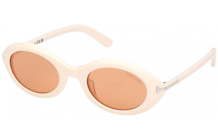 Gafas de Sol - Tom Ford - CARMEN FT1186 - 25E  SHINY IVORY // LIGHT BROWN