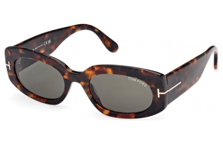 Gafas de Sol - Tom Ford - CIELLE FT1187 - 52N  DARK HAVANA // GREEN