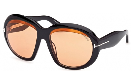 Gafas de Sol - Tom Ford - ANGELLICA FT1193 - 01E  SHINY BLACK // LIGHT BROWN