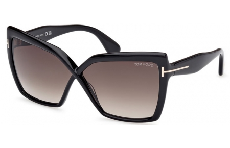 Gafas de Sol - Tom Ford - FIORE FT1195 - 01B  SHINY BLACK // GREY GRADIENT