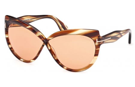 Gafas de Sol - Tom Ford - BEATRICE FT1196 - 53E  STRIPED BROWN // LIGHT BROWN