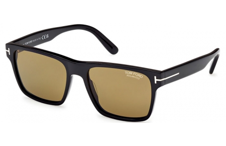 Gafas de Sol - Tom Ford - CALDER FT1205 - 01H  SHINY BLACK // BROWN POLARIZED