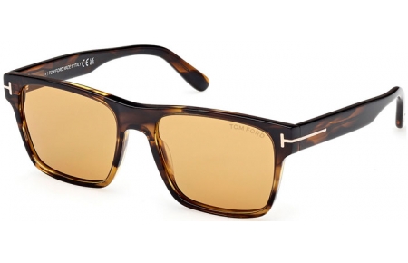 Gafas de Sol - Tom Ford - CALDER FT1205 - 56E  DARK HAVANA // LIGHT BROWN