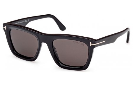 Gafas de Sol - Tom Ford - LELIO FT1207 - 01A  SHINY BLACK // GREY