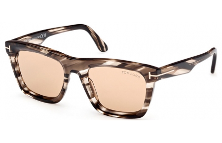 Gafas de Sol - Tom Ford - LELIO FT1207 - 56E  LIGHT BROWN PRINT // LIGHT BROWN