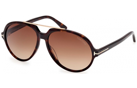 Gafas de Sol - Tom Ford - AALTO FT1210 - 52F  DARK HAVANA // BROWN GRADIENT