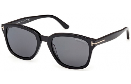 Gafas de Sol - Tom Ford - GRAYDON FT1213 - 01D  SHINY BLACK // GREY POLARIZED