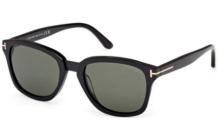 Gafas de Sol - Tom Ford - GRAYDON FT1213 - 01N  SHINY BLACK // GREEN