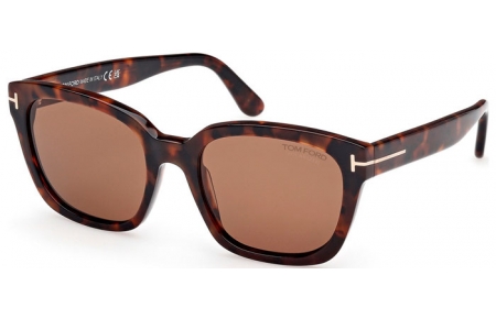 Gafas de Sol - Tom Ford - HAYLAY FT1216 - 52H  DARK HAVANA // BROWN POLARIZED