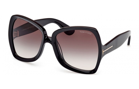 Gafas de Sol - Tom Ford - JERRY FT1222 - 01B  SHINY BLACK // GREY GRADIENT