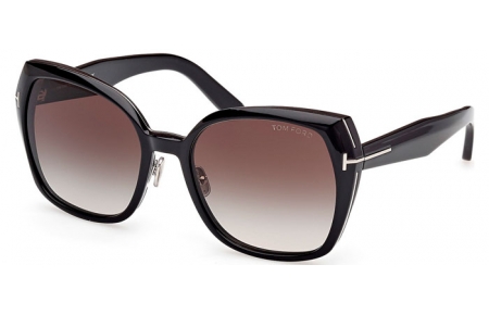 Gafas de Sol - Tom Ford - PLUM FT1223 - 01B  SHINY BLACK // GREY GRADIENT