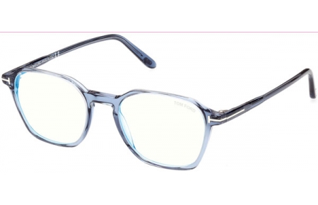 Monturas - Tom Ford - FT5804-B - 090  SHINY TRANSPARENT BLUE