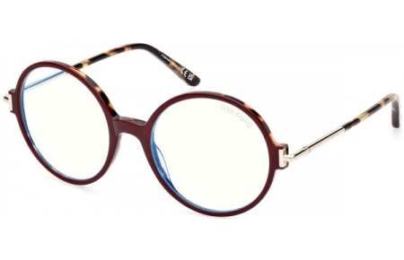 Monturas - Tom Ford - FT5914-B  - 071  BURGUNDY HAVANA GOLD