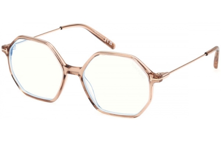 Monturas - Tom Ford - FT5952-B - 045  SHINY LIGHT BROWN