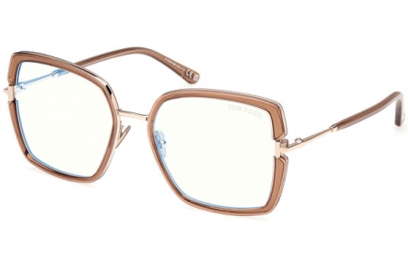 Monturas - Tom Ford - FT5985-B - 045  SHINY LIGHT BROWN