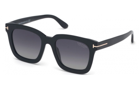 Gafas de Sol - Tom Ford - SARI FT0690 - 01D  POLISHED BLACK // GREY GRADIENT POLARIZED