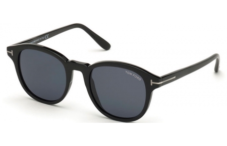 Sunglasses - Tom Ford - JAMESON FT0752-N - 01A  SHINY BLACK // GREY
