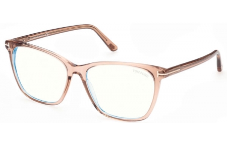 Monturas - Tom Ford - FT5762-B - 045  SHINY TRANSPARENT LIGHT BROWN