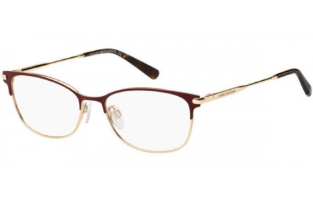 Monturas - Tommy Hilfiger - TH 1958 - E28 MATTE BURGUNDY GOLD