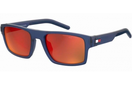 Gafas de Sol - Tommy Hilfiger - TH 1977/S - FLL (B8) MATTE BLUE // RED MULTILAYER HIGH CONTRAST