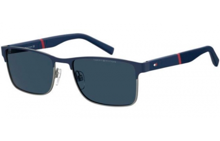 Gafas de Sol - Tommy Hilfiger - TH 2040/S - KU0 (KU) MATTE BLUE RUTHENIUM // BLUE GREY