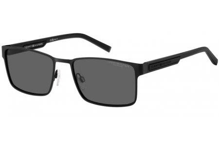 Lunettes de soleil - Tommy Hilfiger - TH 2087/S - 003 (M9) MATTE BLACK // GREY POLARIZED