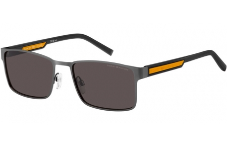 Gafas de Sol - Tommy Hilfiger - TH 2087/S - SVK (IR) MATTE RUTHENIUM BLACK // GREY