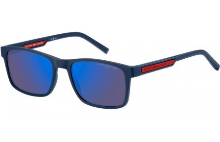 Gafas de Sol - Tommy Hilfiger - TH 2089/S - FLL (VI) MATTE BLUE // BLUE MULTILAYER HIGH CONTRAST