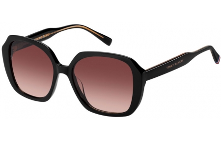 Lunettes de soleil - Tommy Hilfiger - TH 2105/S - 807 (HA) BLACK // BROWN GRADIENT