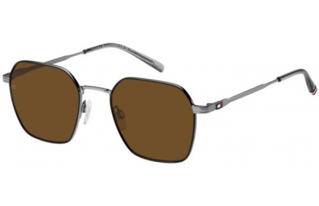 Gafas de Sol - Tommy Hilfiger - TH 2133/S - TI7 (70) MATTE BLACK RUTHENIUM // BROWN